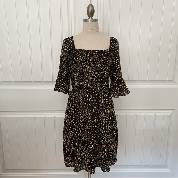 Lily White Ginette Leopard Back Tie Dress - Picture 2 of 9